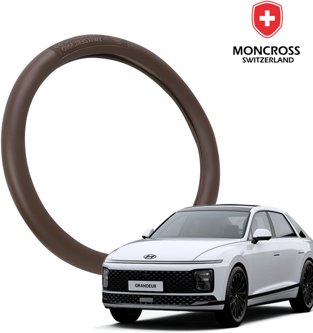 딜온 몽크로스 프리미엄 심플 음각 핸들커버, 그랜저 브라운