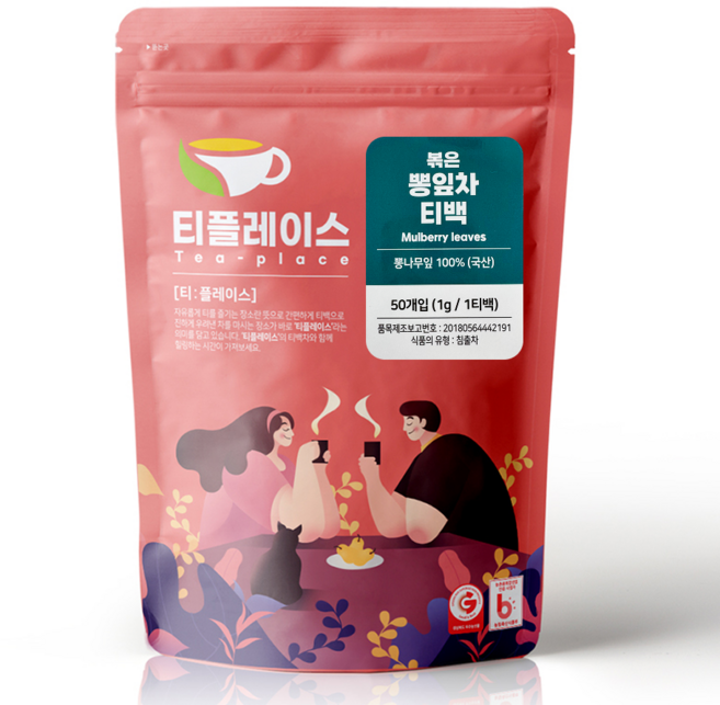 티플레이스 국내산 뽕잎차 50티백, 1개, 50개입, 1g