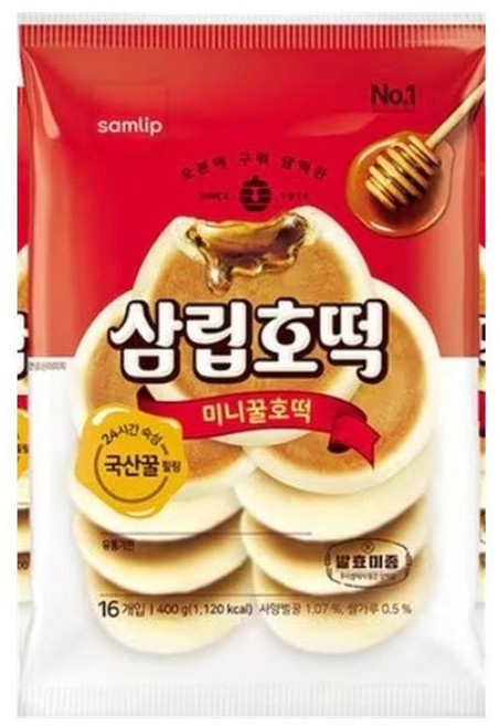 [JH삼립] 미니꿀호떡 16입 3봉, 400g, 3개