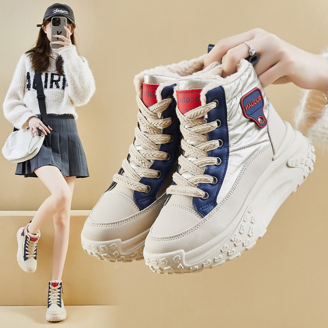 스타일닥터 여성 키높이 운동화 클래식 겨울신발 방한화 플랫폼 러닝화 발편한운동화