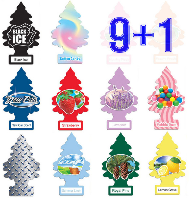 리틀트리 종이방향제 9+1 (10개) 차량용 방향제 (무료배송) 랜덤 10개, 1개