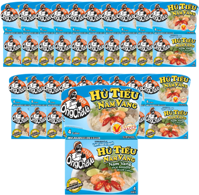 베트남 옹차바 쌀국수 큐브 후티우남방(돼지고기쌀국수), 20개, 75g
