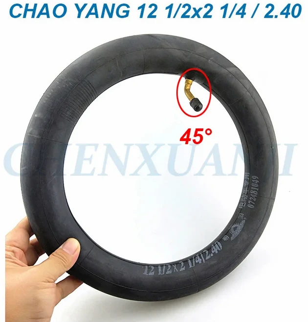 자동차타이어 2 어 62203 전기 스쿠터 및 자전거 휠 내부 튜브, 16 45 DEGR