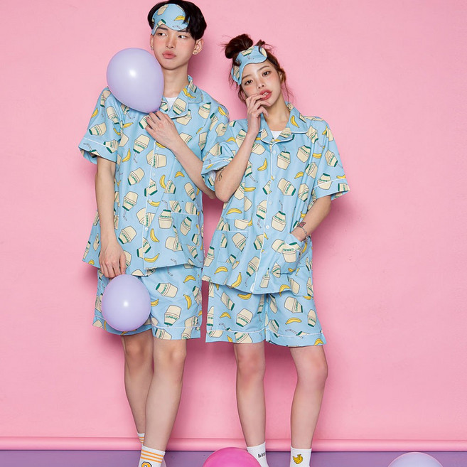 반티고고 체육대회 반티 예쁜 이쁜 잠옷반티 바나나우유 잠옷 세트