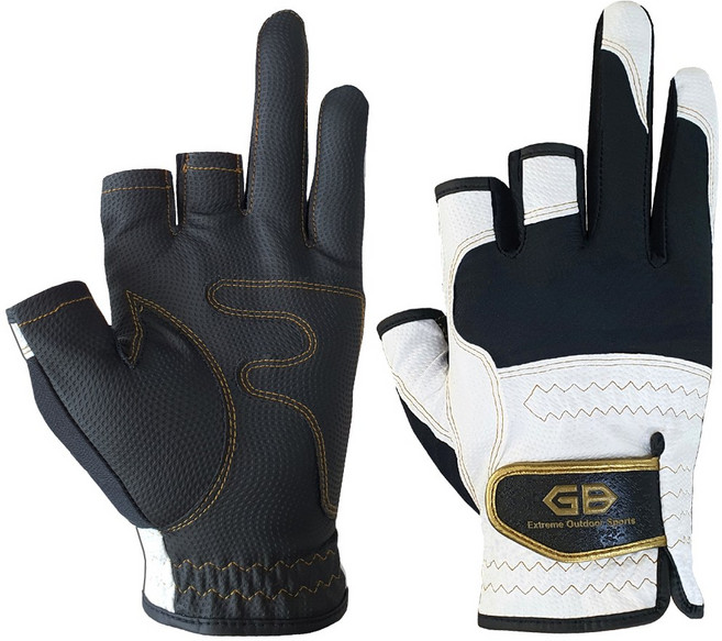 GBmild 뉴/프리미엄글러브 3컷 스판장갑 남녀공용 춘추 GB낚시장갑 여성용, 블랙 L