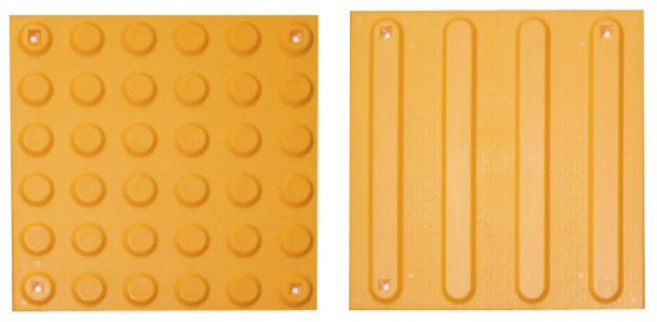 시각장애인 점자 보도블럭 블록 고무 선형 테이프접착, 1개