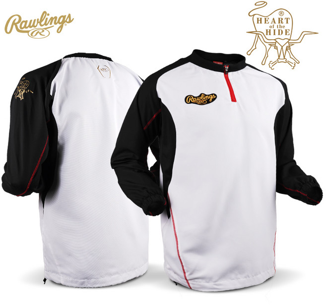 롤링스 선수용 HOH 긴팔바람막이 점퍼(어센틱) AOS11F8S04K-LS 화이트/블랙/레드