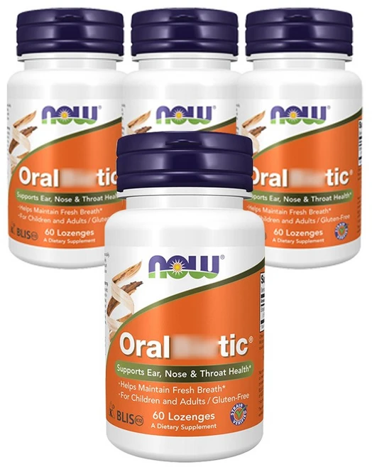 나우푸드 오랄틱 로젠지, 60정, 4개 - 쿠팡