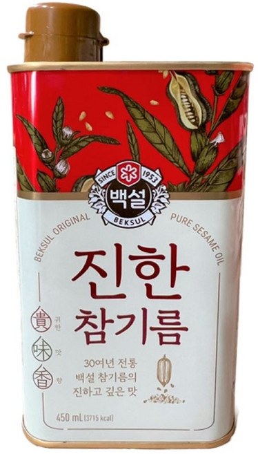 백설 진한 참기름 450ml, 1개