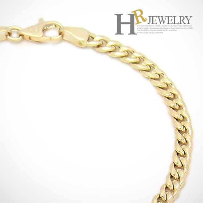 [HR]18K 할로우 3.5mm 커브 목걸이