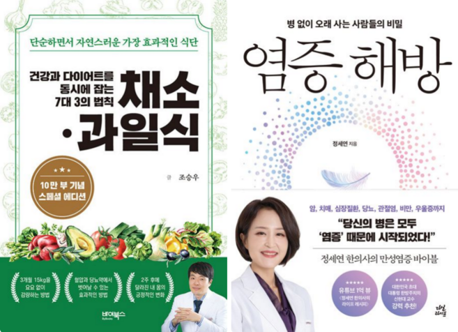 건강과 다이어트를 동시에 잡는 7대 3의 법칙 채소과일식 + 염증 해방 (전 2권)
