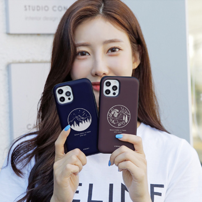 시안샵 TRY 카드도어범퍼케이스_내추럴 / 아이폰13 12 11 MINI PRO MAX 7 8 SE2 XS XR