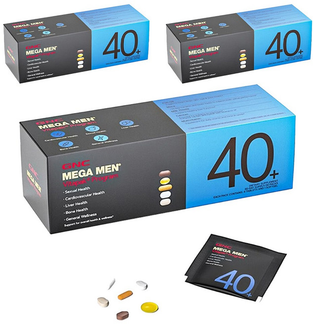 GNCMEGAMEN 40+ 비타팩 프로그램, 30회분, 3개
