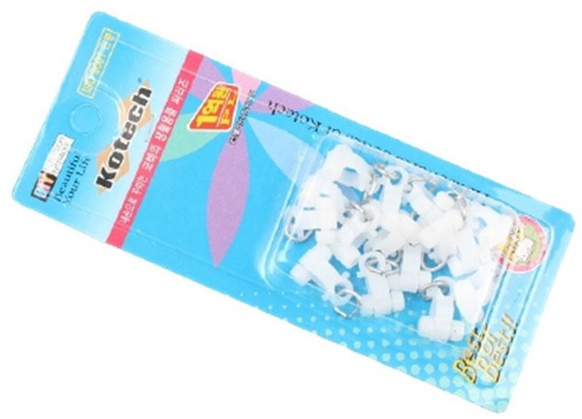 커튼 설치용 레일 플라스틱 고리 핀 20개입 세트 커튼고리 화이트커튼핀 커튼부자재