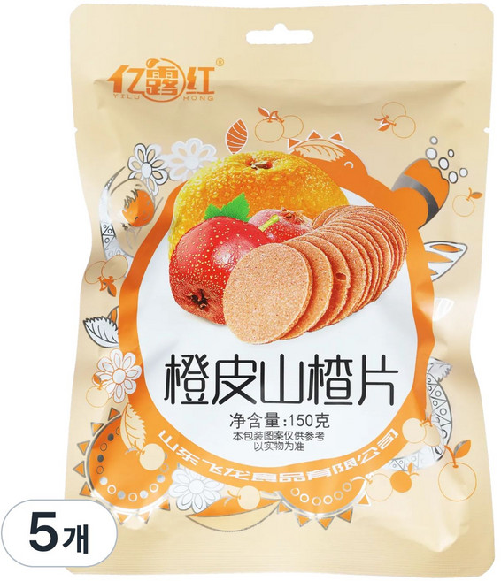 <킹콩푸드>이루훙 청피 산자피엔 산사스틱 중국식품 150g 5개