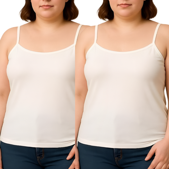 벨에라 빅사이즈 면스판 끈나시2P(XL~3XL)