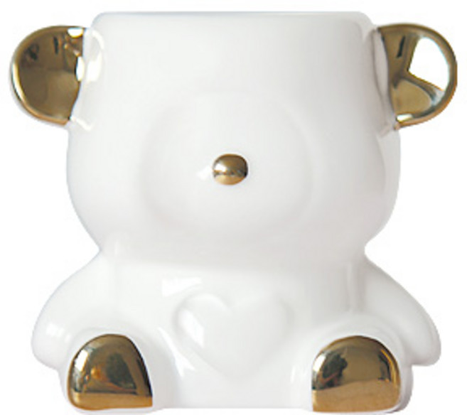 곰돌이 티수저통 1p 티스푼통 티포크통, 1개, 화이트