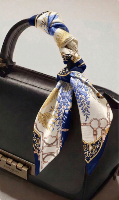 제이든 여성 실크 쁘띠 스카프 사각 미니 가방 코디 목 머리 데일리 포인트