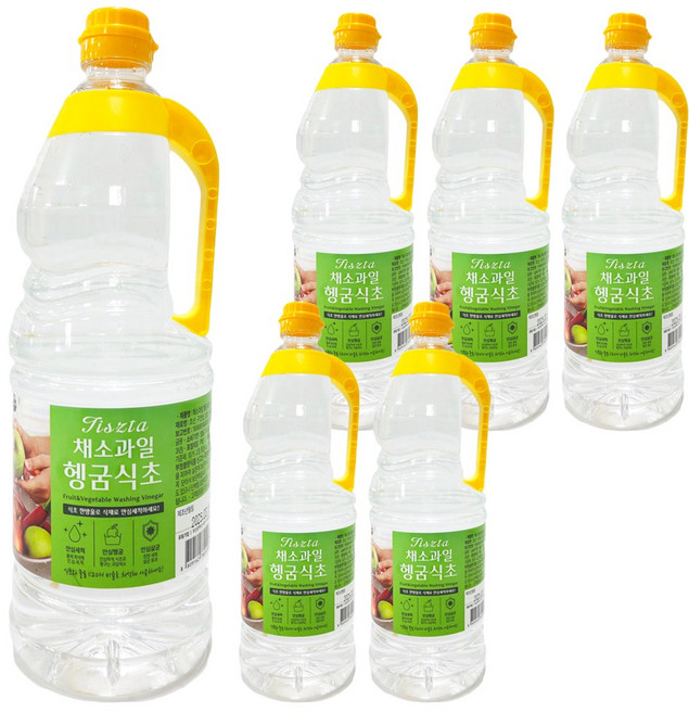 과일 야채 채소 헹굼용식초, 6개, 1.8L