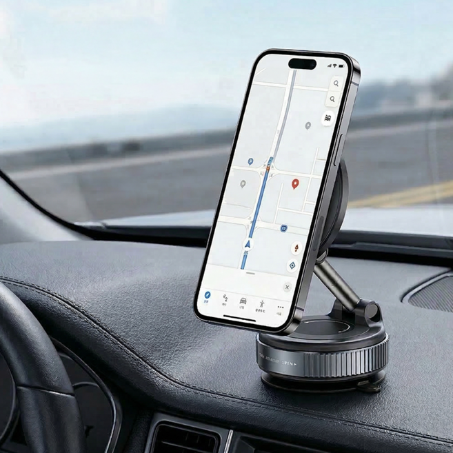 라이프엔라이크 차량용 맥세이프 스마트폰 거치대 자석 흡착 대시보드 송풍구 겸용 아이폰 차량 거치대, 블랙, 1개