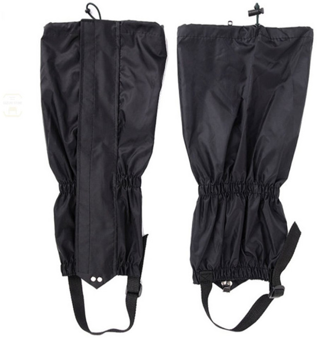 BrtWM 뱀물림방지보호대 등산발목커버 발목스패츠 등산용발토시 이중 밴딩 롱, 블랙