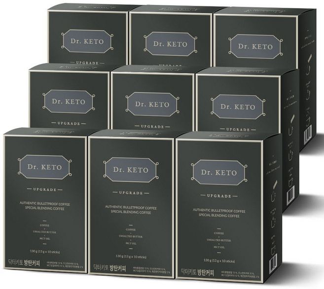닥터키토 방탄커피 MCT오일 x 무염버터, 13g, 10개입, 9개