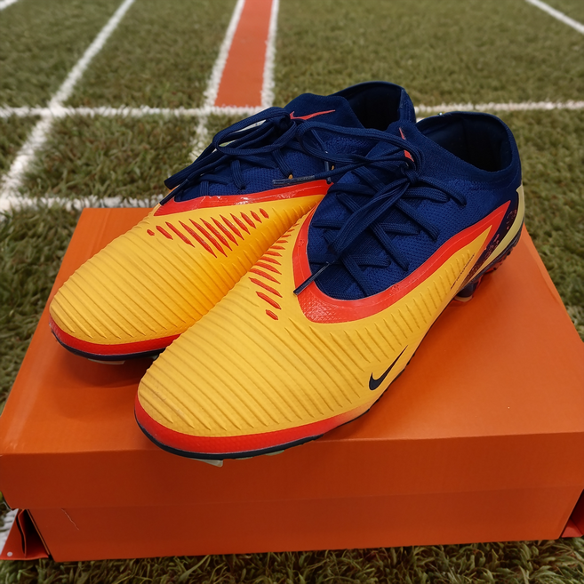 나이키 팬텀 6 로우 프로 FG EH 레이저 오렌지 블루 보이드 축구화