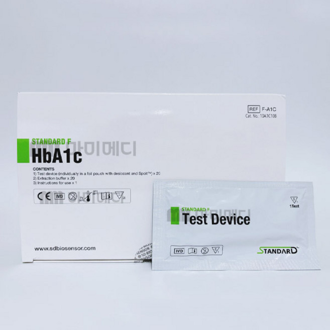 SD바이오센서 당화혈색소 분석기 검사기 스트립 STANDARD F200 1통 20개입, 1세트