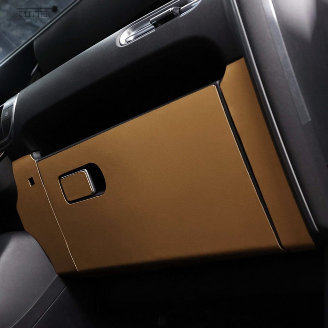 팰리세이드 LX3 가죽 도어커버 호환 차량용품, 미디엄브라운 계열(글로브박스)