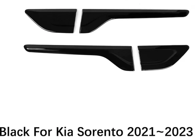 기아 쏘렌토 MQ4 2021-2023 /2024-2026 외장 스타일 리프 플레이트 리드 스트라이프 자동차 측면 바디 패널, 03 Black For 21-23, 01 CHINA