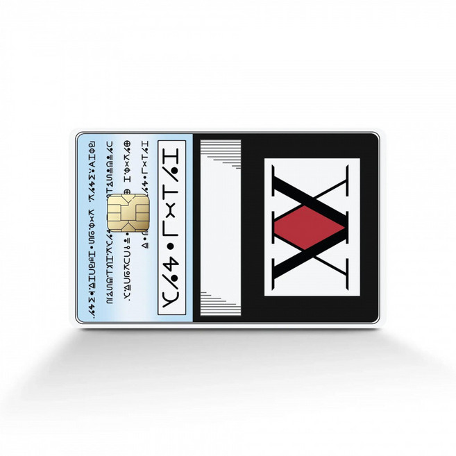 [하루출고] 헌터헌터 헌터라이센스 카드 스티커 카드커버 교통카드 신용카드 커스텀 애니 굿즈 곤 크라피카 키르아 Unoff., 카드스티커, 오늘출발