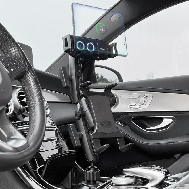 ARKON 아콘 폴더블 25메탈로버스트 FWCTR66323 차량용 컵홀더 태블릿 앤 Z폴드 Z플립 무선충전 핸드폰 거치대, [ FWCTR66323 ]