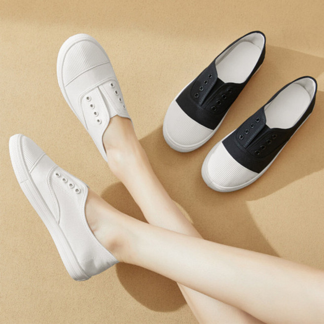 여성 밴딩 슬립온 경량 스니커즈 여자 단화 신발 데일리 캐주얼