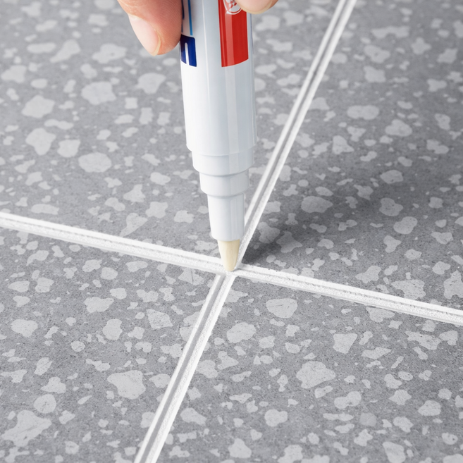 리코비 꼼꼼 욕실 줄눈 펜타입 화장실 타일 보수제, 소프트그레이, 2개