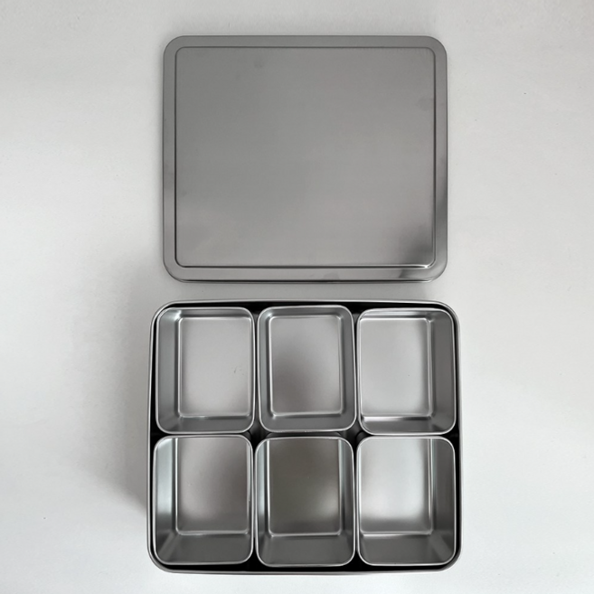 주방애몰 스텐 칸칸 분리형 식재료 소분 양념통 가니쉬 밧드, 1세트