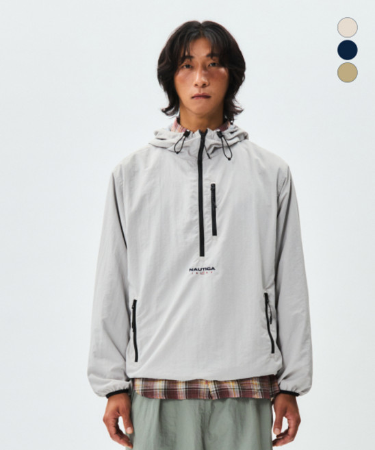 노티카 NAUTICA 바람막이 자켓 후드 집 점퍼 83플래그 하프 아노락 NHD5045