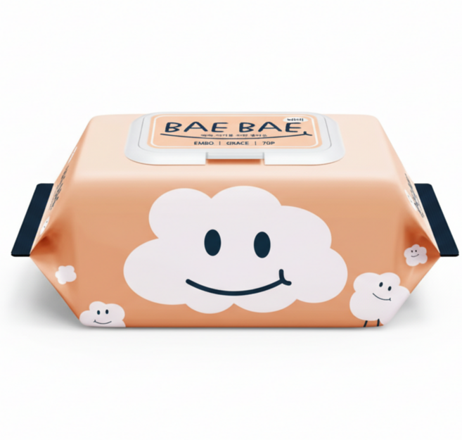 저자극 베베 아기물티슈 GRACE 70gsm 캡형 70매 20팩, 20개, 70개입, 70g