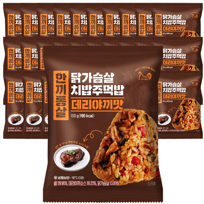 한끼통살 치밥주먹밥 데리야끼맛, 30개, 100g