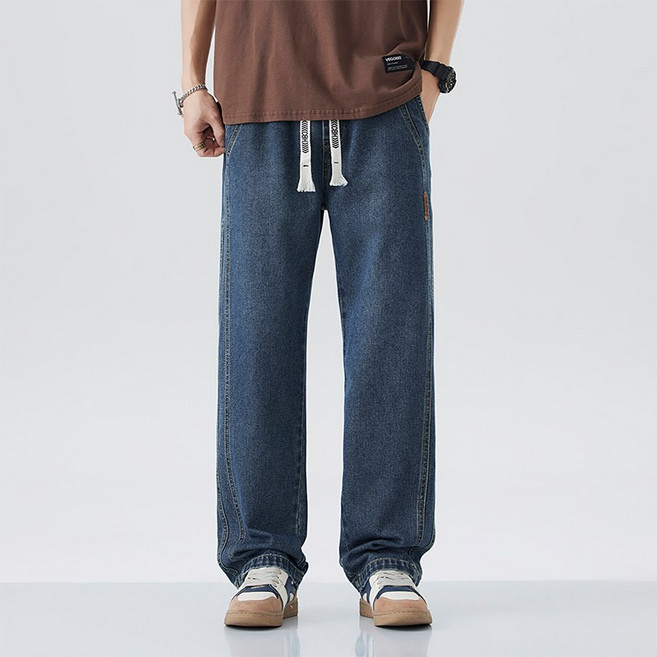 wassup 남자청바지 추동 텐셀 밴딩청바지 와이드 통바지 빅 사이즈 남자 바지
