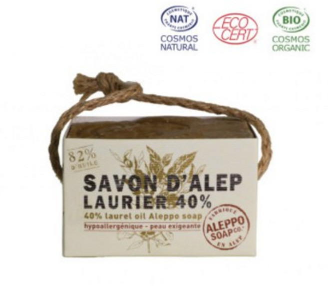 타데 알레포 비누 올리브 오일 60% + 월계수 오일 40% 190g, 3개입