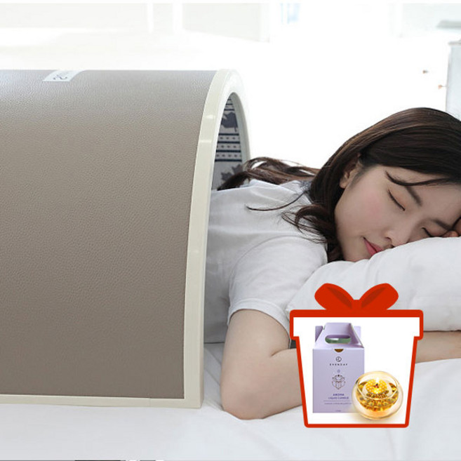 썬레이닥터 큐어돔 인조가죽 대형 원적외선 온열돔 가정용 사우나 찜질기, 대형1.헤링본 블루