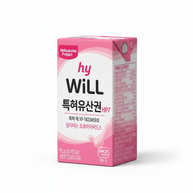 [에치와이] 헬리코박터 프로젝트 윌 에코 저지방 180ml 16개