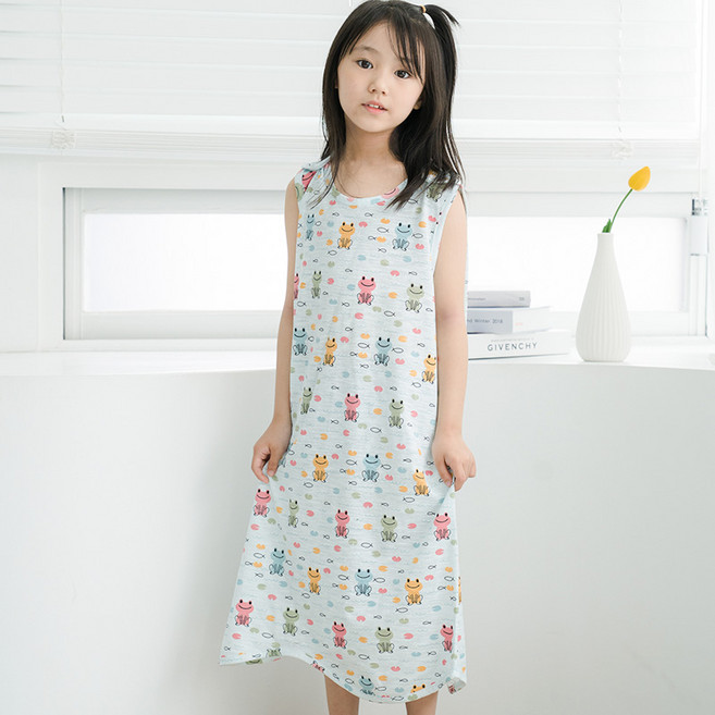 꾸미 국내산 면 슬라브 유아 봄 여름수면조끼 유아동수면조끼