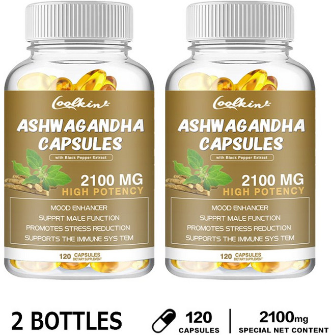 Coolkint Ashwagandha 膠囊 2100mg 高效複方 黑胡椒萃取, 240組