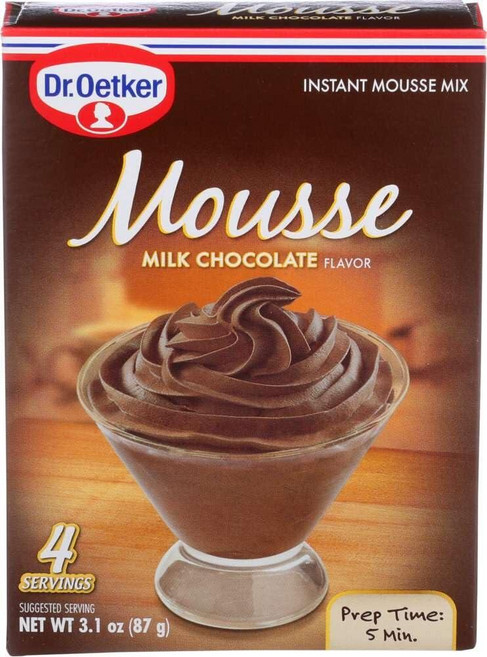 Dr Oetker 밀크 초콜릿 무스 87.9g(3.1온스) 6개 팩, 87g