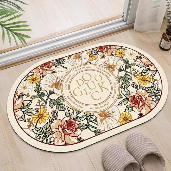 디아픽 규조토 발매트 주방 욕실 매트, 1개, 로즈