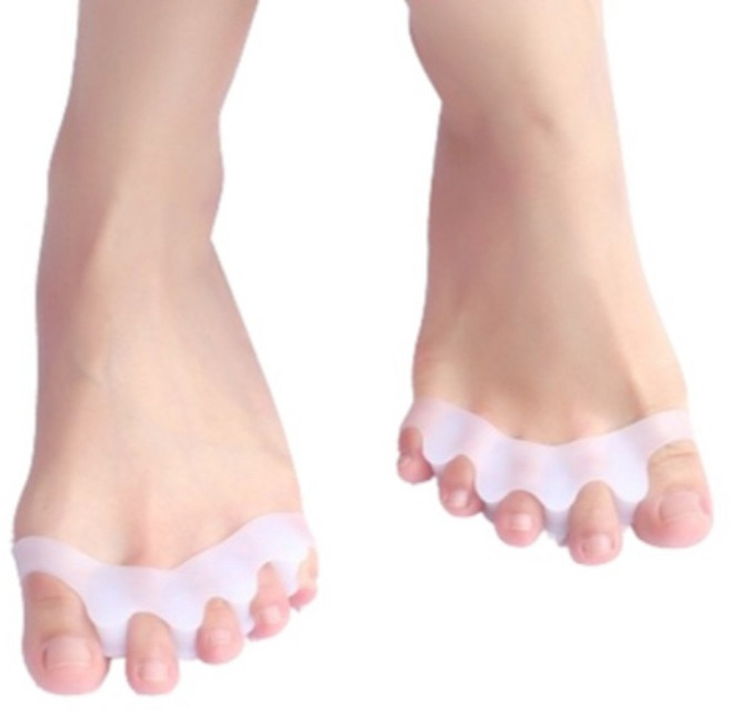 HB153 실리콘 발가락교정기 발가락링 왼발+오른발 1쌍, 1개
