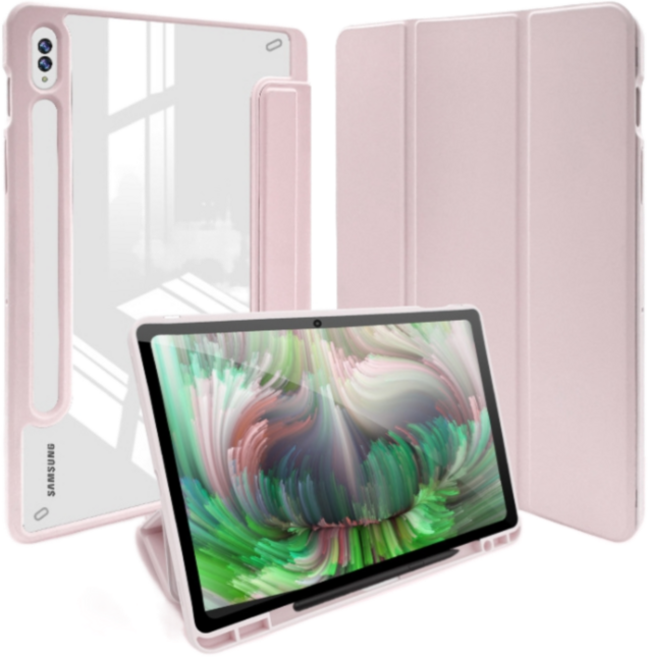 갤럭시탭S9 S10 플러스 울트라 FE 아크릴 슬림 케이스, 핑크, 1개
