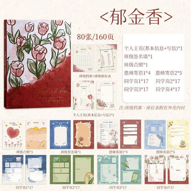 繁花頌歌 畢業紀念冊 留言冊, 鬱金香丨136好友頁/共16