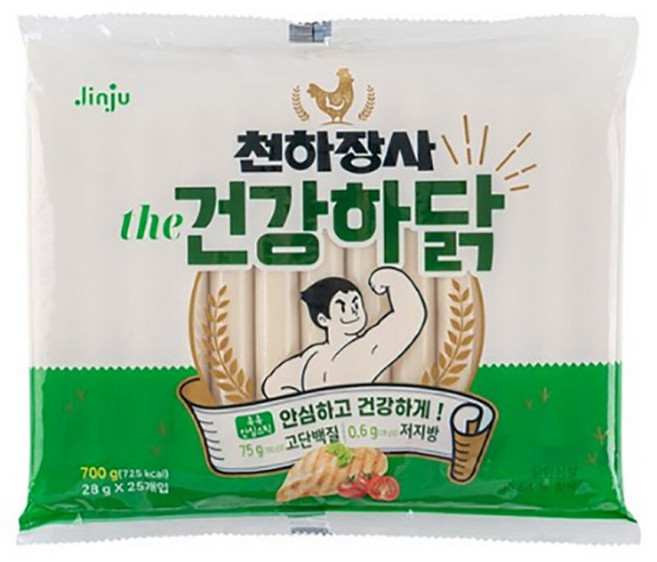 천하장사 더 건강하닭 소시지 28g 25개입, 25개